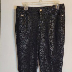 Womans Size 10 NINE WEST Black Cotton Blend Stretch Gramercy Skinny Ankle Jeans